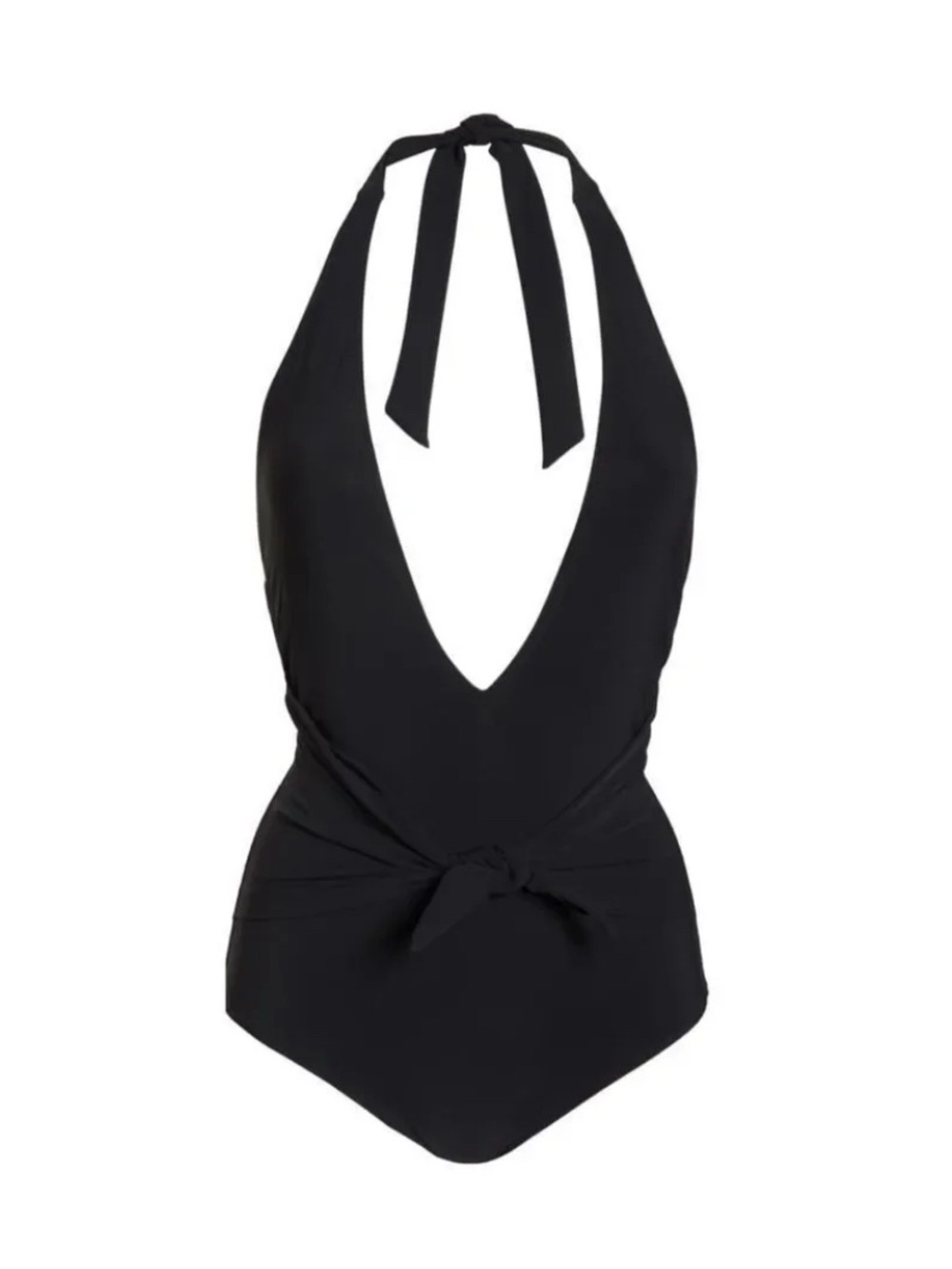 Tory Burch Black Halter One-Piece Swimsuit